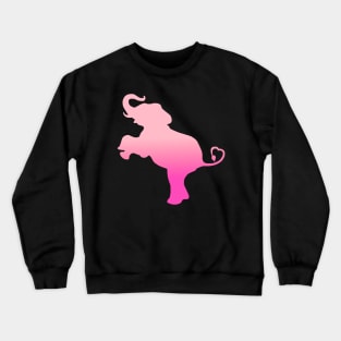 Pink Ombre Elephant Love Crewneck Sweatshirt